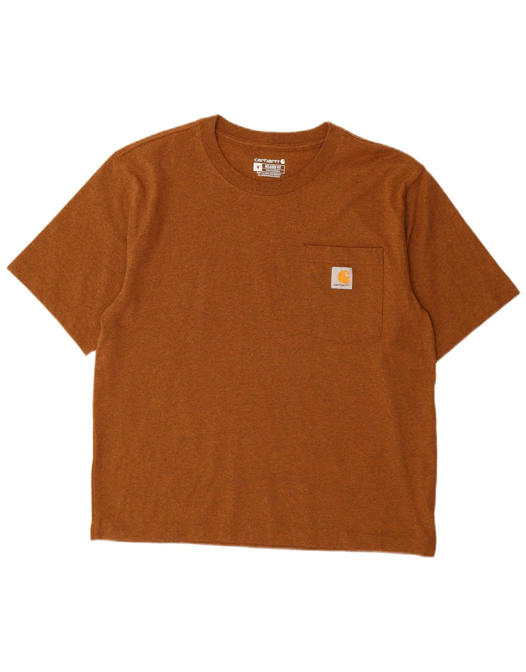CARHARTT T-shirt coupe décontractée pour homme en coton moucheté marron moyen