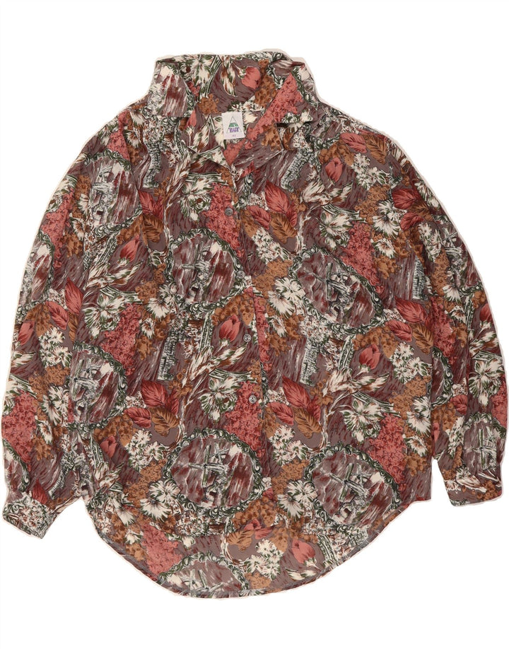 NEW FAST Womens Longline Shirt Blouse EU 42 Large Multicoloured Floral Vintage New Fast and Second-Hand New Fast from Messina Hembry 
