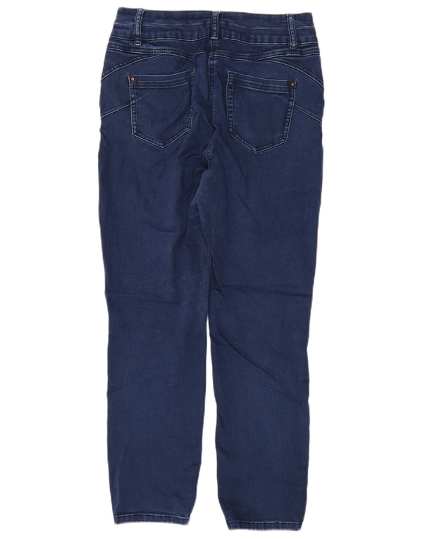M&Co Jean droit pour femme UK 12 Medium W32 L28 Bleu marine Coton