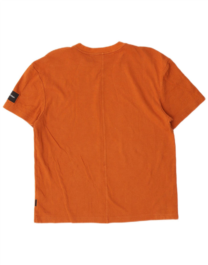 Calvin Klein T-Shirt Homme Orange Moyen Coton
