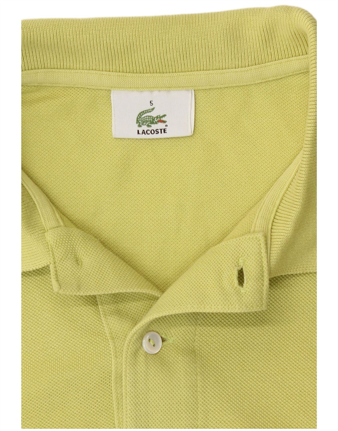 Lacoste Polo Homme Taille 5 Grand Coton Jaune