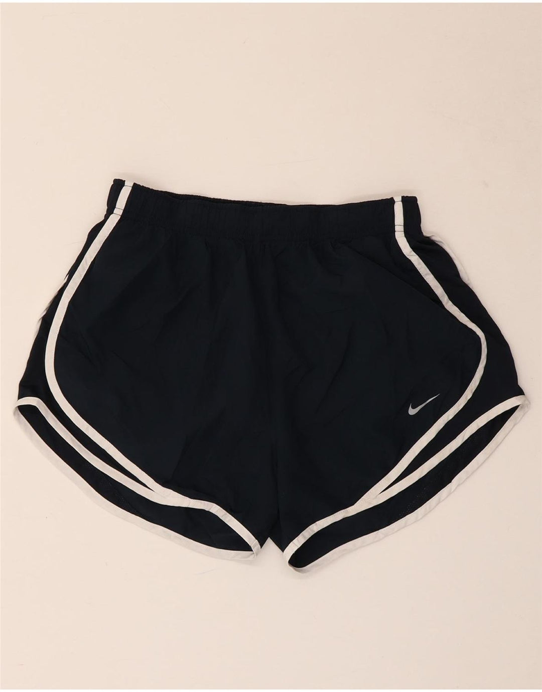 NIKE Short de sport Dri Fit pour femme UK 12 Bleu marine moyen