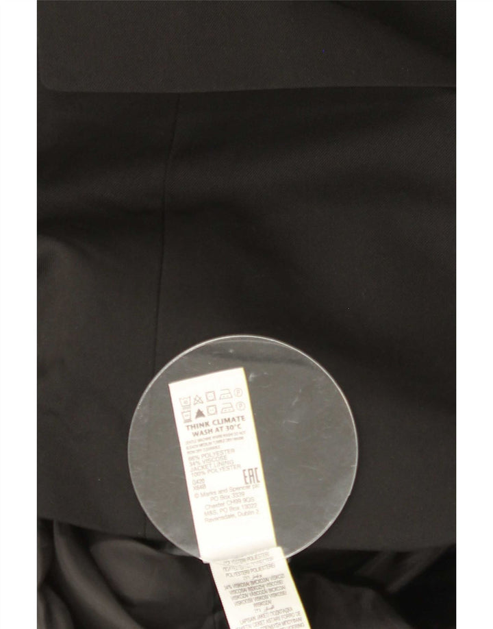 Marks & Spencer Veste blazer courte coupe slim pour homme UK 36 Small Noir