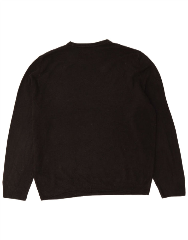 Marks & Spencer Pull ras du cou pour homme XL Noir Acrylique