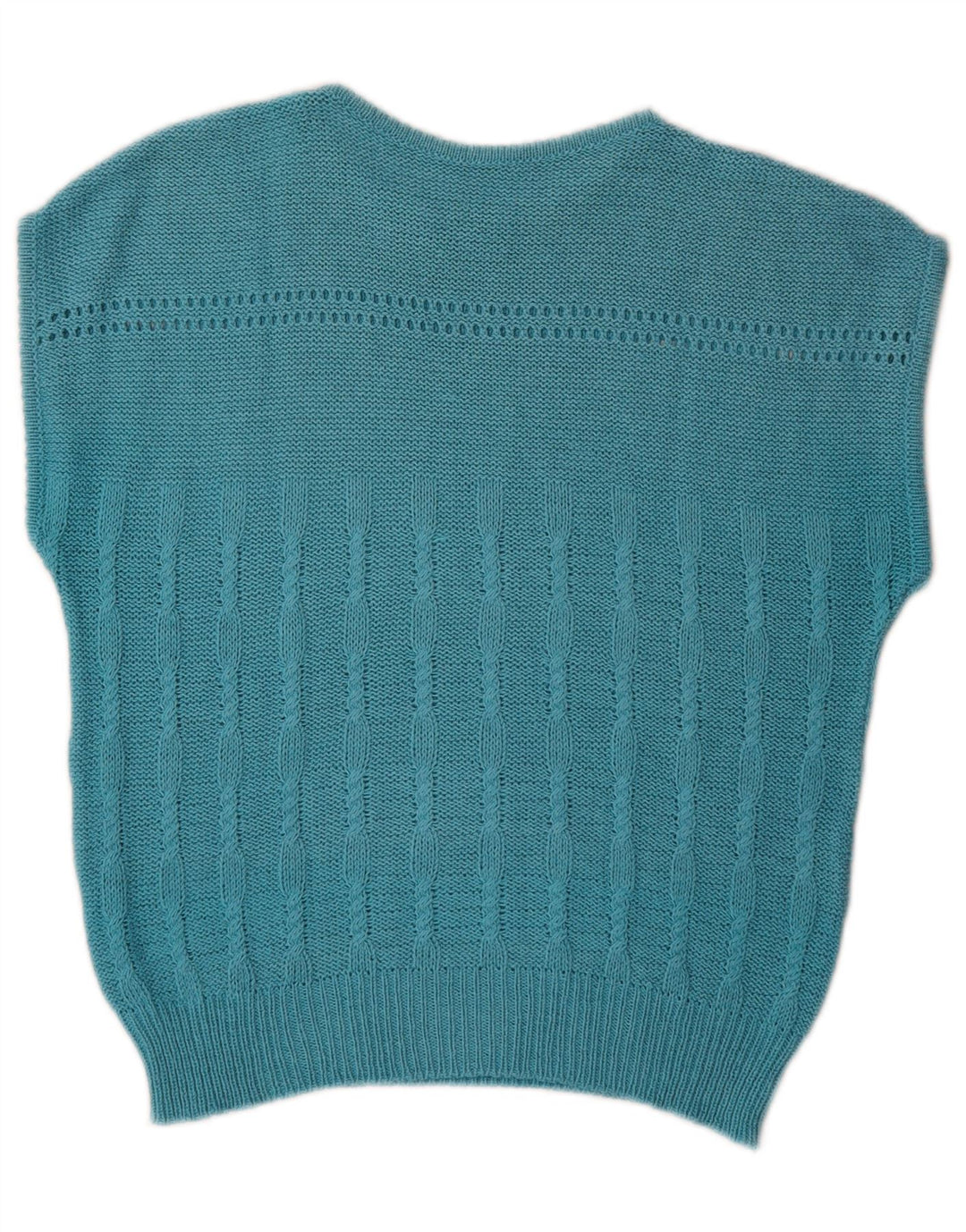 Vintage Femme Gilet Débardeur IT 48 XL Bleu