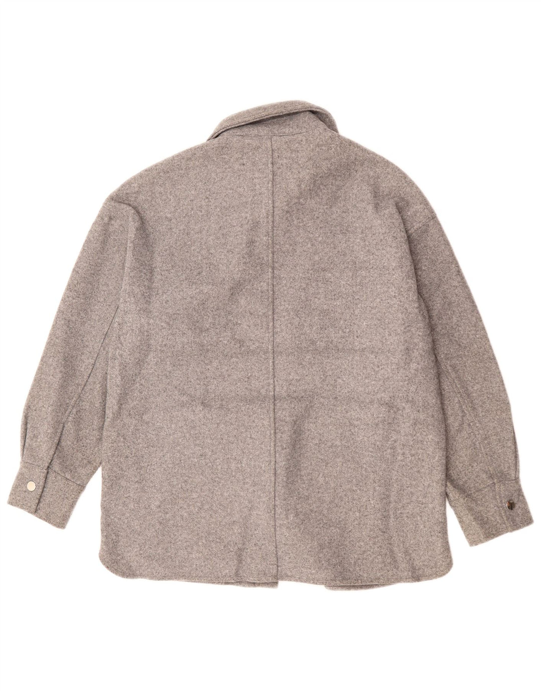 Zara Veste bomber surdimensionnée pour femme UK 6 XS Gris Polyester