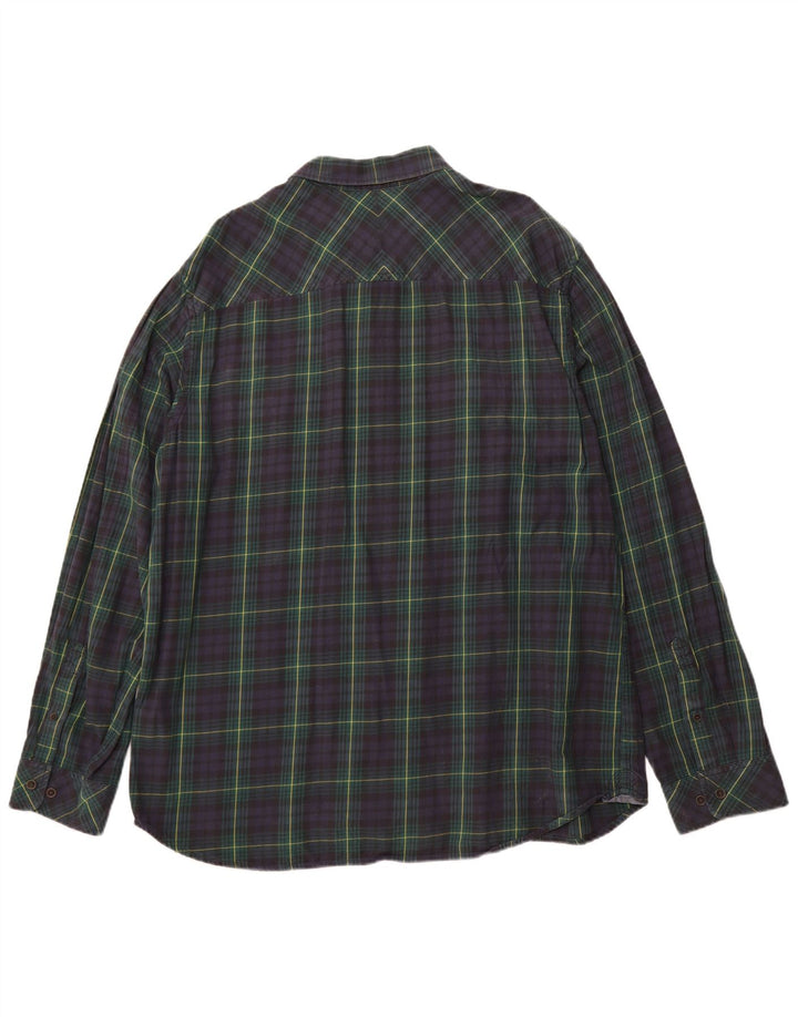 TIMBERLAND Chemise Homme Earthkeepers Coupe Slim en Flanelle 3XL Bleu Marine à Carreaux