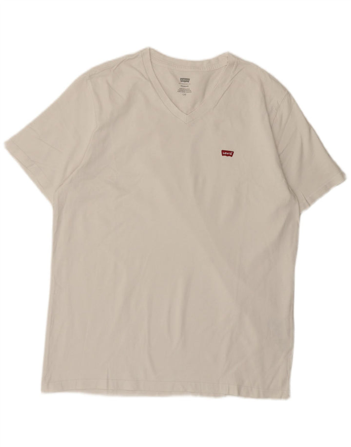 Levi's T-Shirt Coupe Standard Homme Blanc Large Coton