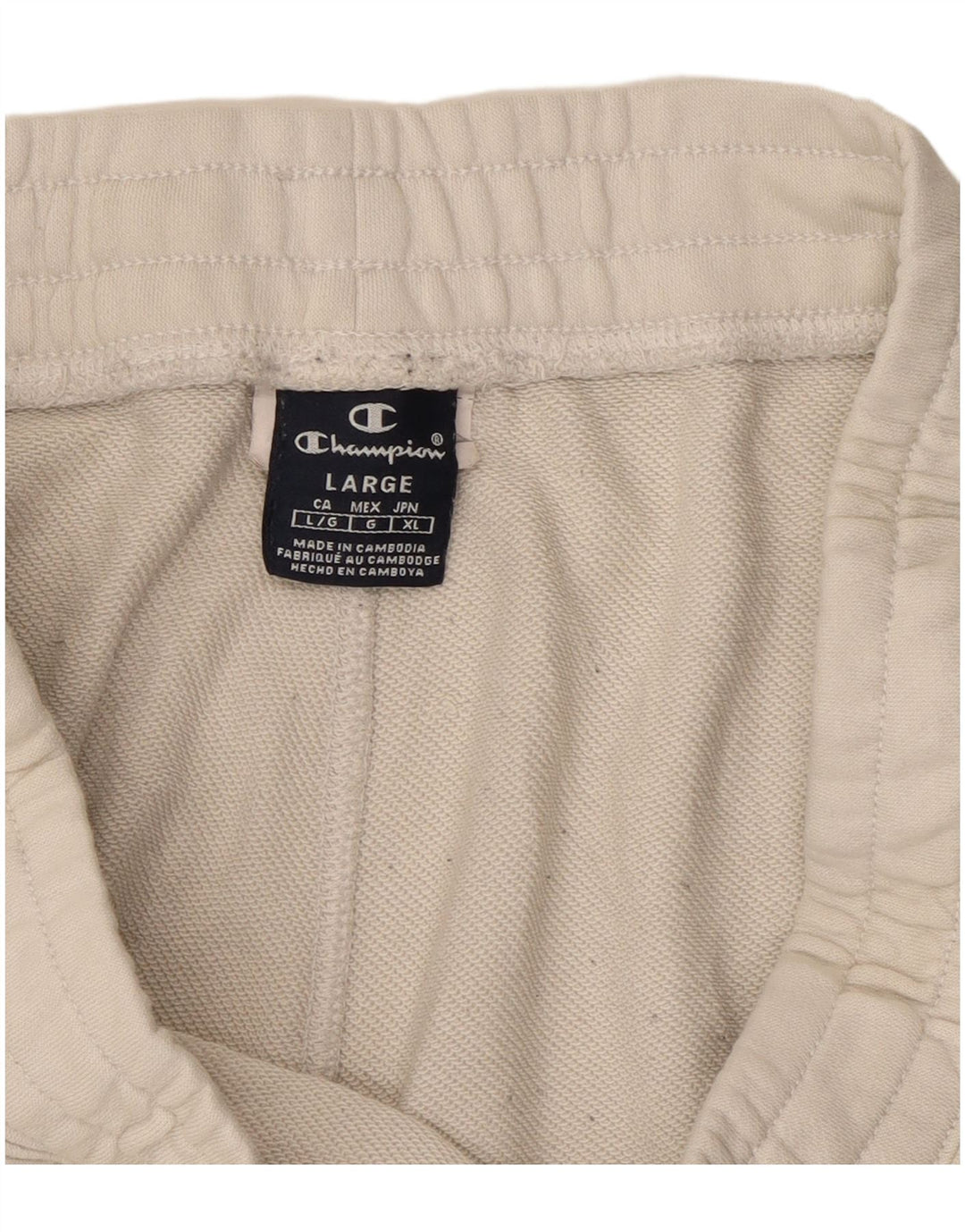Champion Short de Sport Graphique Homme Large Blanc Colorblock
