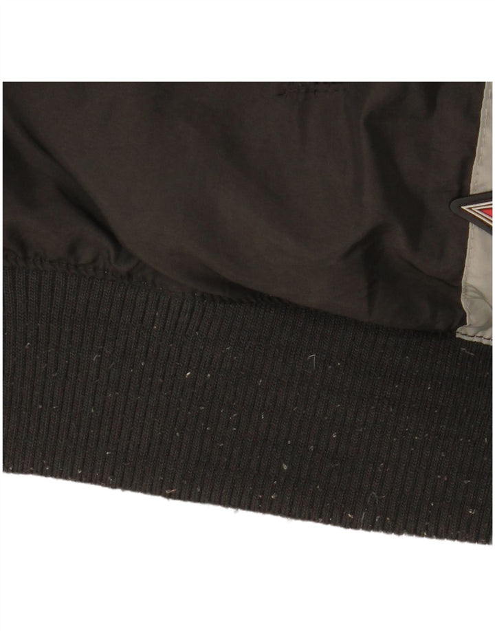 Bear Veste matelassée réversible à capuche pour homme UK 40 Large Gris Polyamide