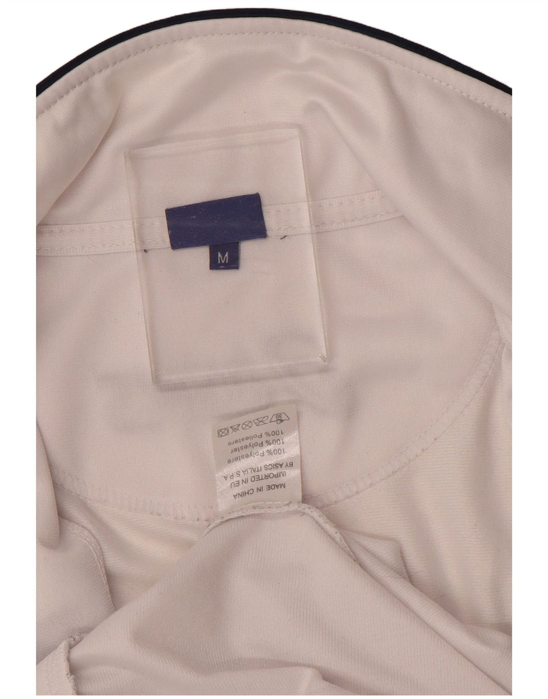 Asics Veste de Survêtement Homme Blanc Moyen Polyester Colorblock