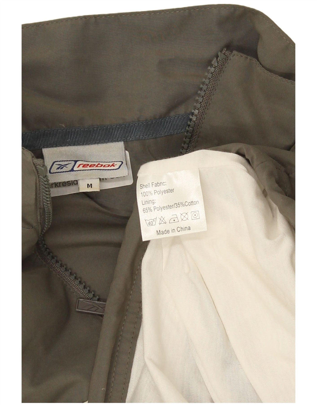 Reebok Veste de Survêtement Homme Vert Moyen Colourblock Polyester