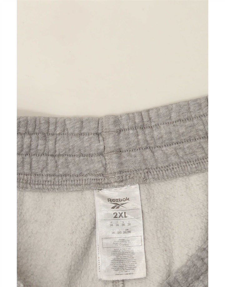 Reebok Short de Sport Homme 2XL Gris Moucheté Coton