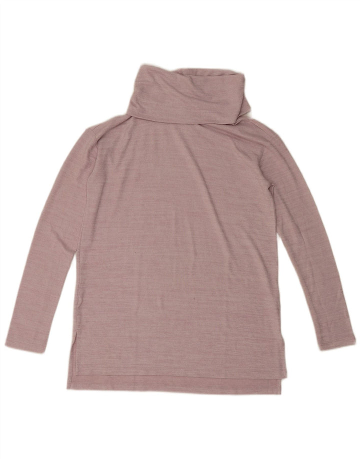 Gap Haut Oversize Femme Manches Longues UK 10 Petit Rose Moucheté Polyester