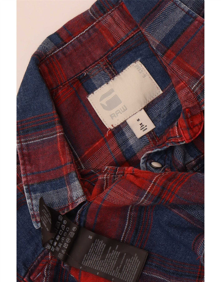 G-Star Chemise Homme Bleu Moyen Carreaux Coton