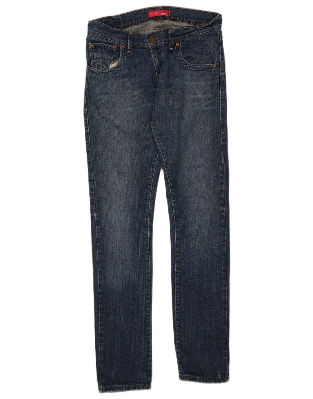 Levi's Jean Slim 504 Tilted Femme US 5 Medium W30 L32 Bleu Coton