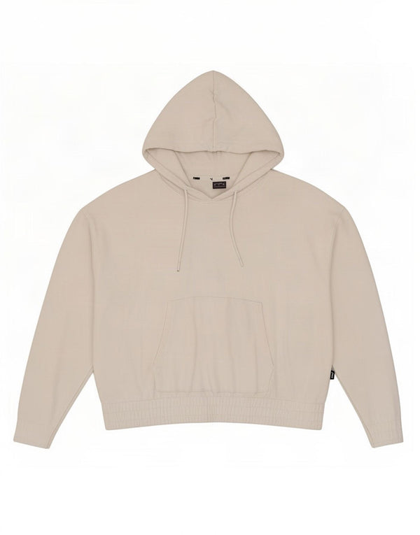 Puma Womens Crop Hoodie Jumper UK 14 Medium White