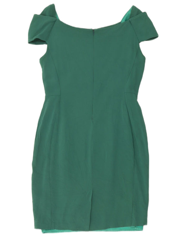 Reiss Robe fourreau à épaules dénudées pour femme UK 44 Large Vert Viscose