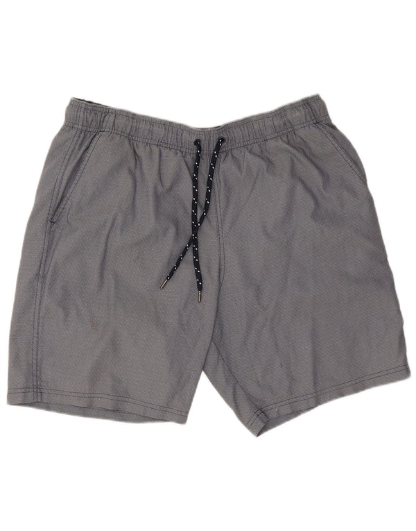 Marks & Spencer Short de sport pour homme en coton géométrique bleu marine