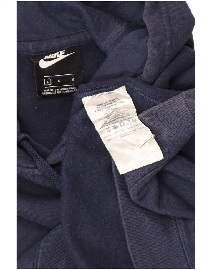 NIKE Pull à capuche pour homme en coton bleu marine Large