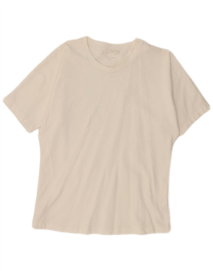 Cos T-Shirt Femme Top UK 44 Coton Blanc Moyen