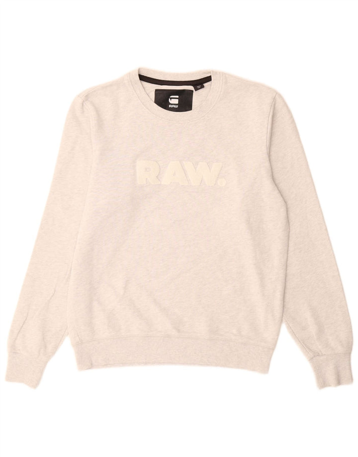 G-Star Pull Graphic Sweatshirt Homme Gris Moyen Moucheté