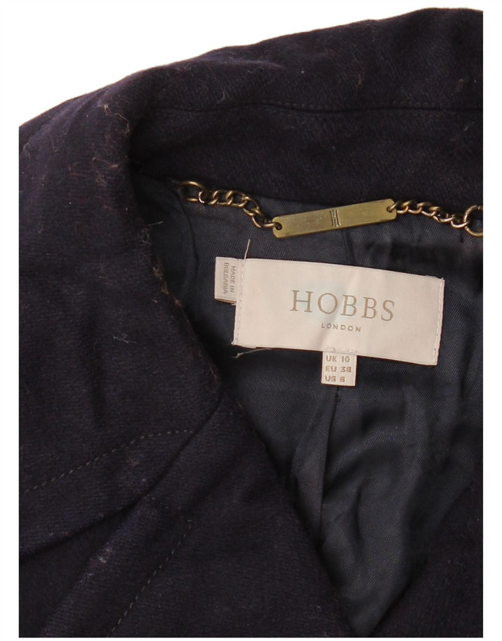 Hobbs Manteau croisé pour femme UK 10 Small Bleu marine