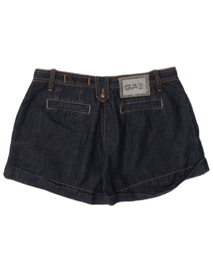 Gas Short En Jean Femme W29 Bleu Marine Moyen Coton