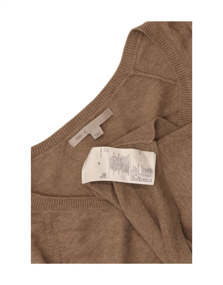 Gap Cardigan Femme Pull UK 12 Marron Moyen Coton