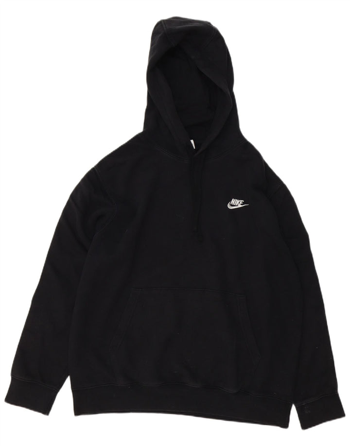 NIKE Pull à capuche graphique pour hommes Grand coton noir