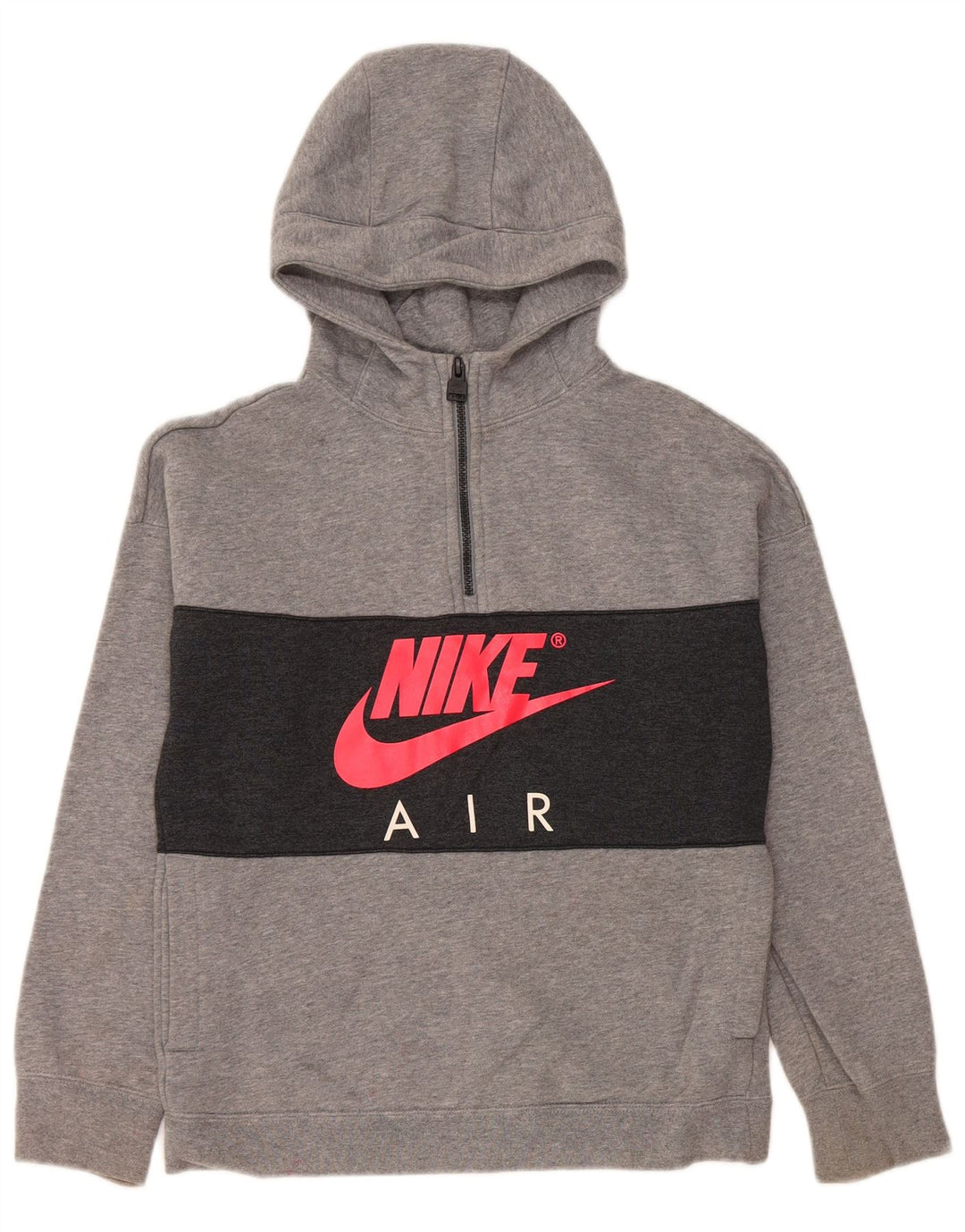 NIKE Pull à capuche graphique pour garçon 12-13 ans - Grand color block gris