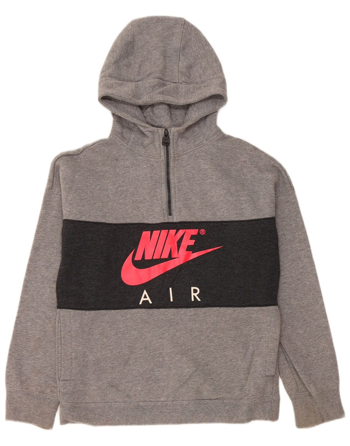 NIKE Pull à capuche graphique pour garçon 12-13 ans - Grand color block gris