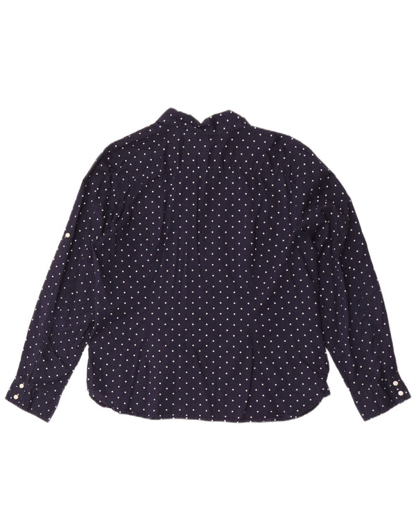 Tommy Hilfiger Chemise Femme UK 20 2XL Bleu Marine à Pois Coton