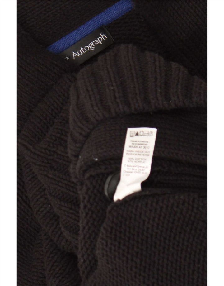 Marks & Spencer Pull cardigan autographe pour homme UK 38/40 Noir moyen