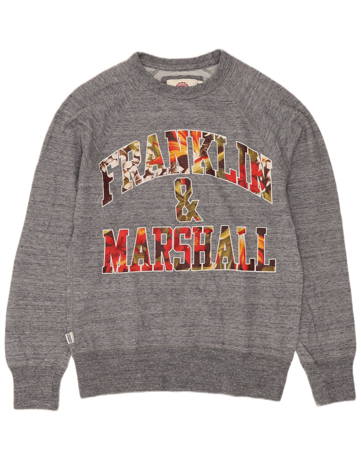 Franklin & Marshall Sweat-shirt graphique pour hommes, petit gris moucheté
