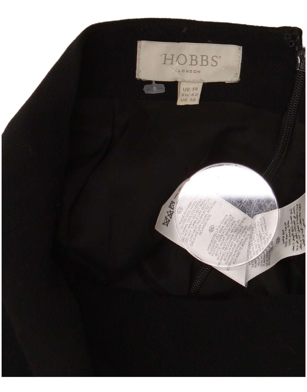 Hobbs Jupe crayon pour femme UK 14 Large W32 Laine noire