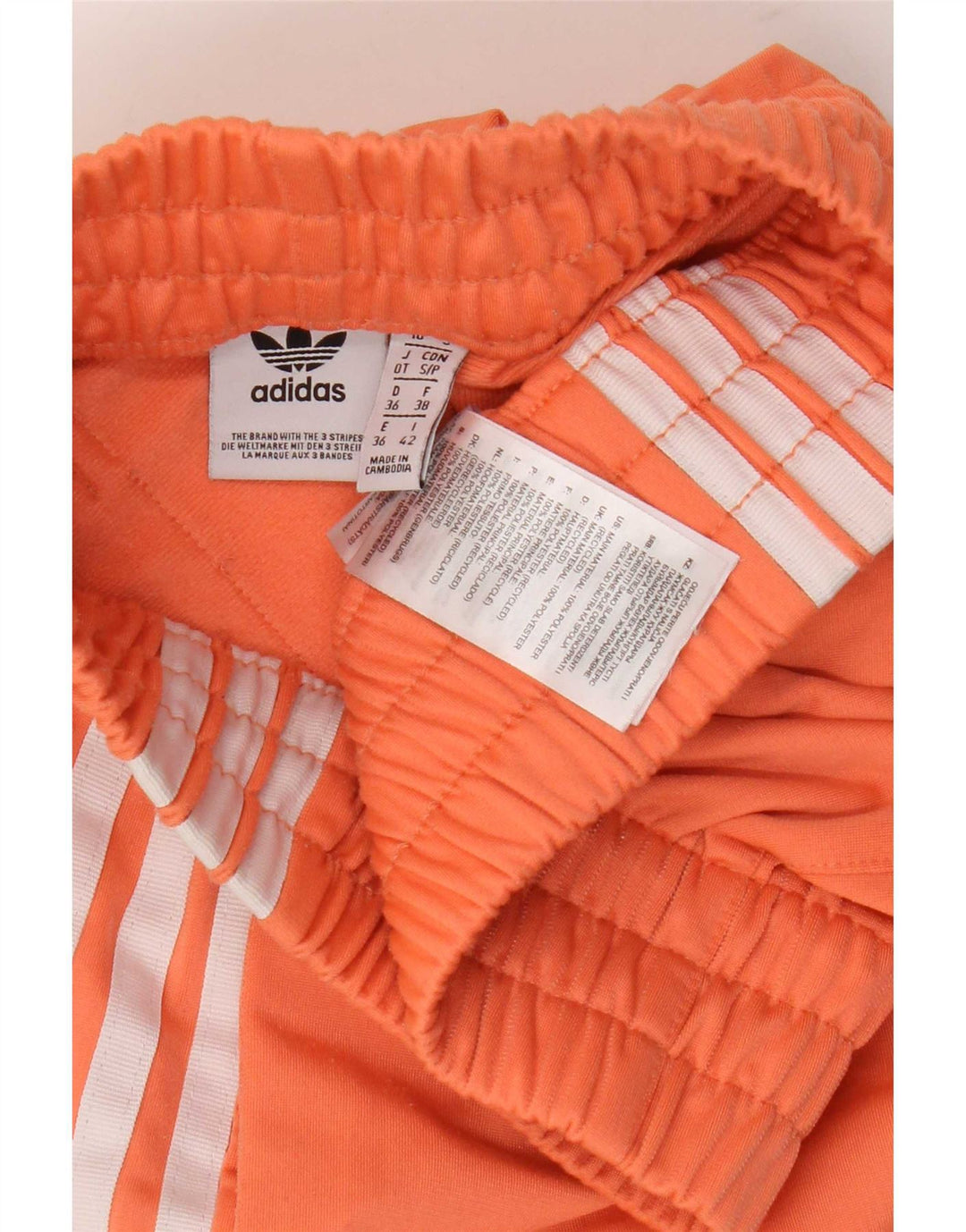 Adidas Short de sport pour femme UK 10 Petit Orange Polyester