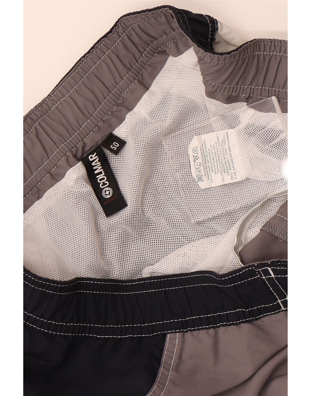 Colmar Short de Bain Graphique Homme IT 50 Large Gris Colorblock Polyester