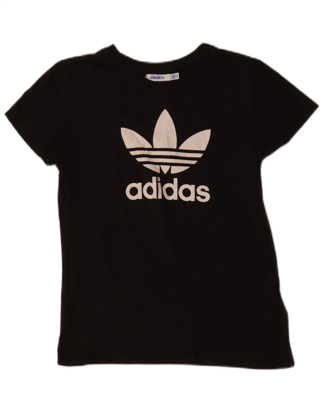 ADIDAS T-Shirt Graphique Femme Top IT 40 Petit Noir Coton