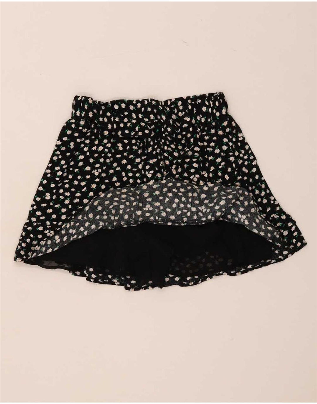 Zara Jupe-short pour femme UK 10 Small Noir Floral