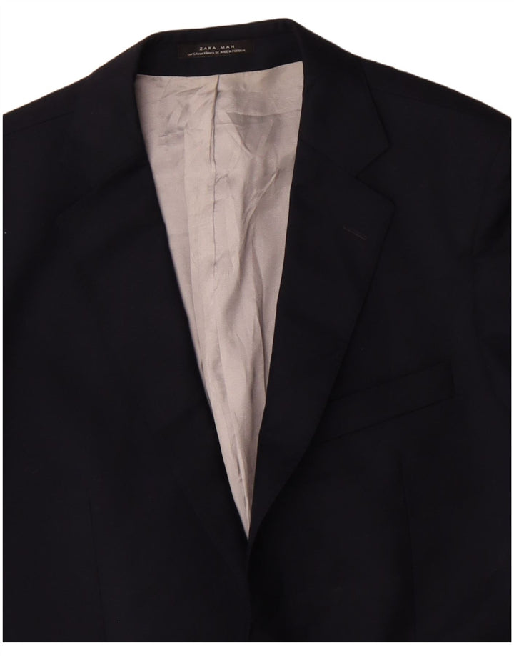 Zara Veste Blazer 2 Boutons Homme EU 54 XL Bleu Marine