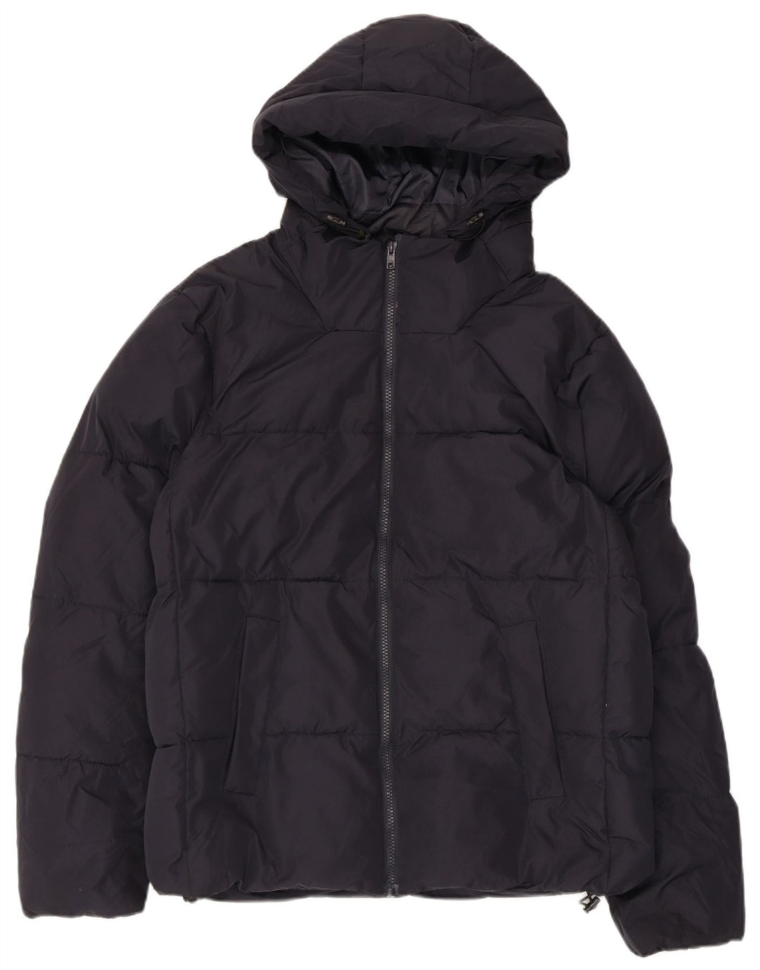 French Connection Veste matelassée à capuche pour homme UK 38 Bleu marine moyen