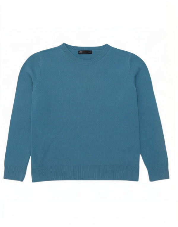 Marks & Spencer Pull col bateau pour femme UK 14 Large Turquoise