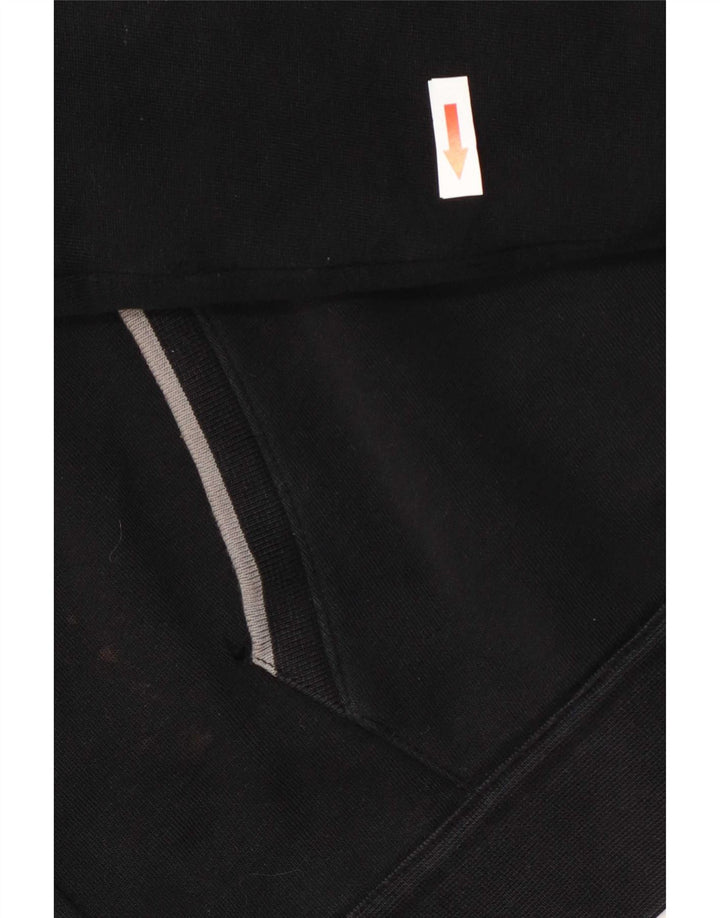 Armani Pull à capuche zippé pour homme Grand coton noir