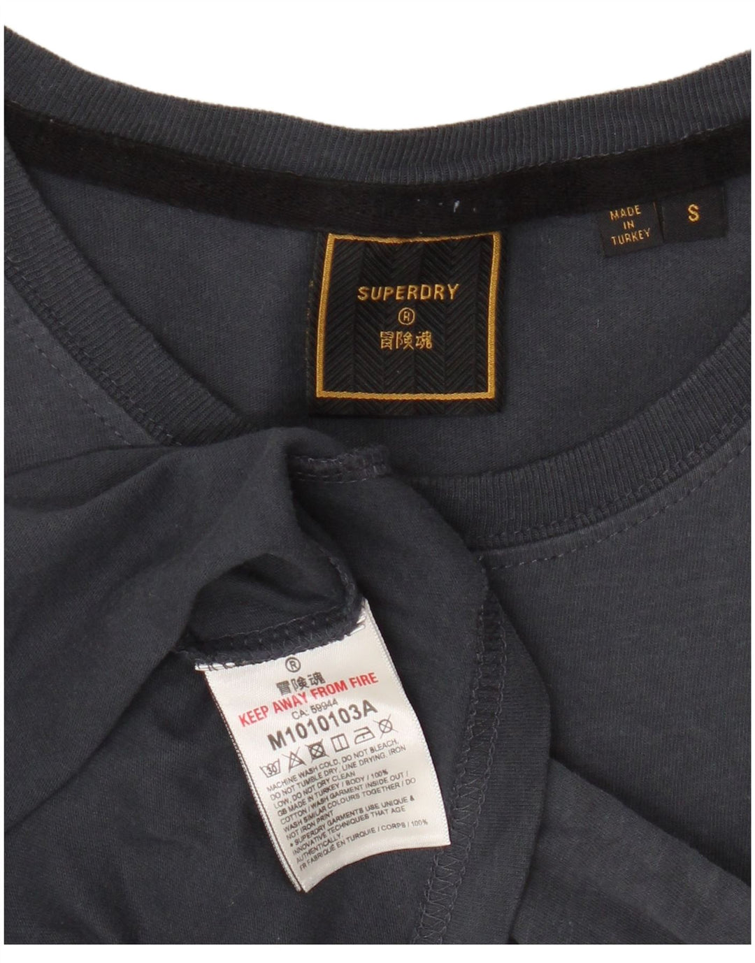 Superdry T-Shirt Graphique Homme Petit Gris Coton