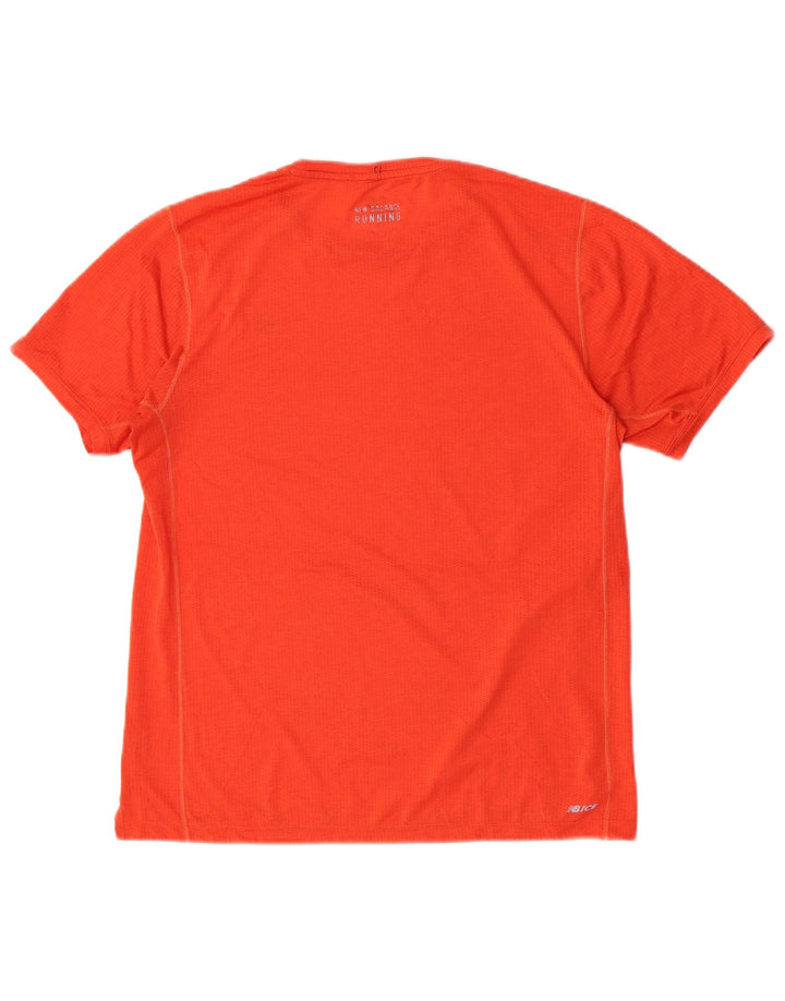 New Balance T-Shirt Homme Orange Moyen