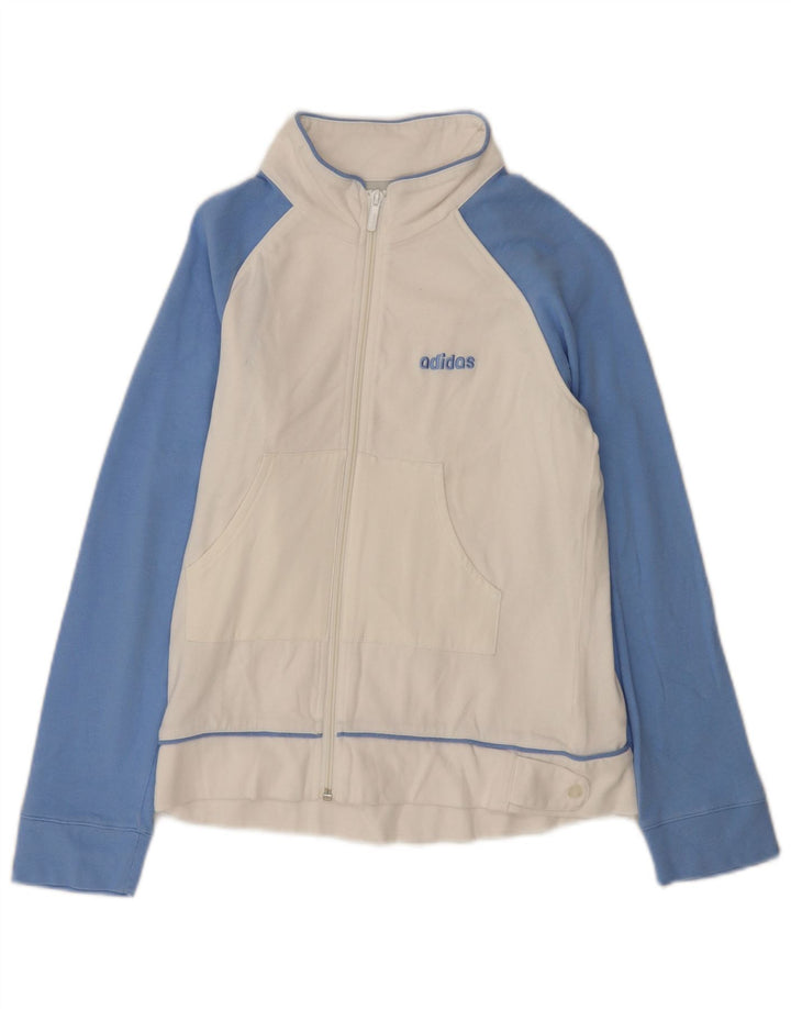 Adidas Veste de Survêtement Fille 11-12 Ans Coton Blanc Moyen