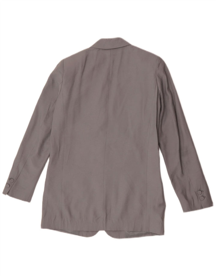 Zara Veste Blazer Ouverte Femme UK 6 XS Gris Viscose