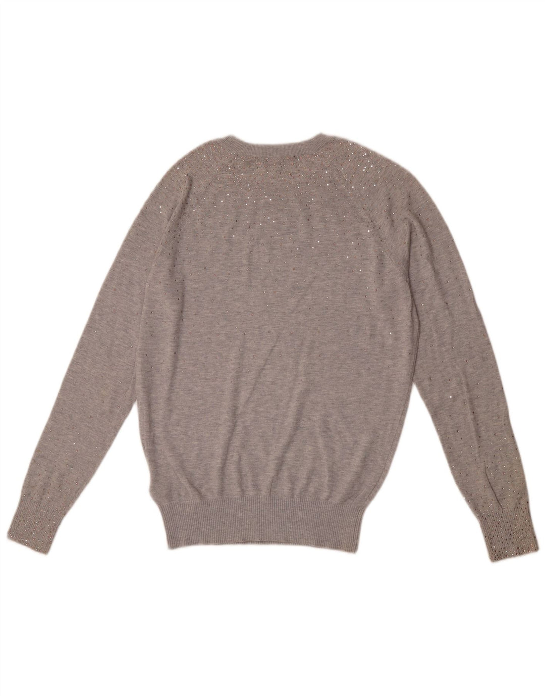 Ted Baker Pull col bateau pour femme Taille 2 Petit coton moucheté gris