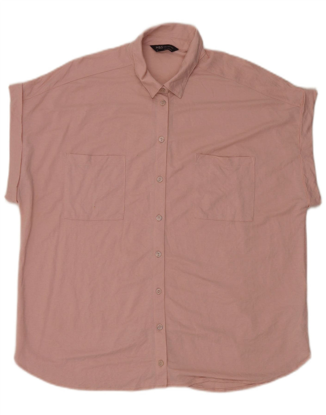 Marks & Spencer Chemise surdimensionnée à manches courtes pour femme UK 14 Large Rose